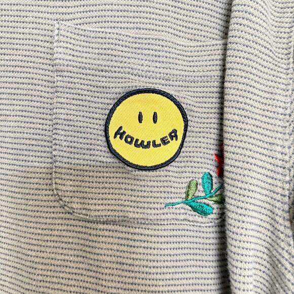 Howler Bros Jacquard T XL  pocket shirt smiley patch embroidered GORPCORE - Picture 5 of 10
